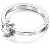 Crown Wedding 0.50 ct diamant Ring Weißgold