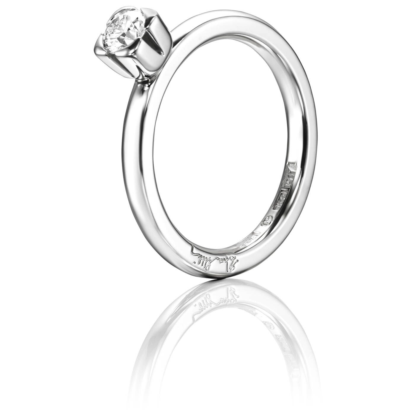 Love Bead Wedding 0.30 ct diamant Ring Weißgold