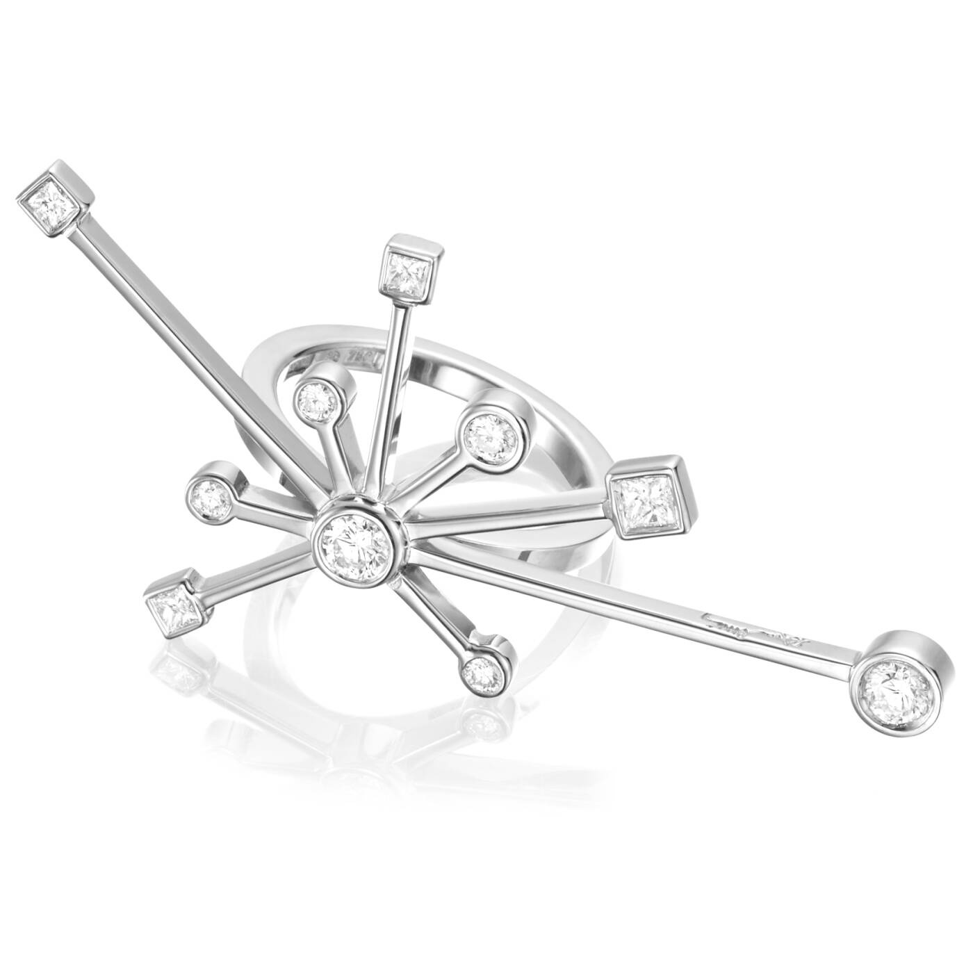 Kaboom & Stars Ring Weißgold