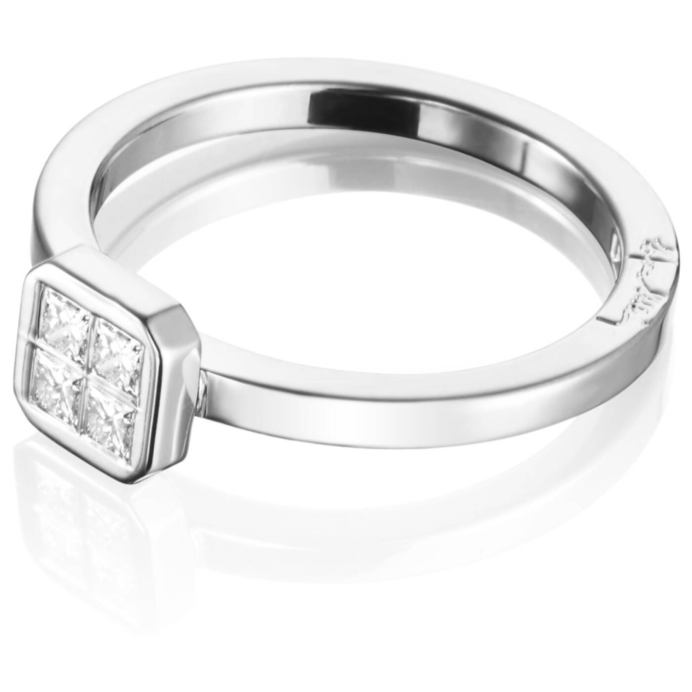 4 Love 0.20 ct diamant Ring Weißgold