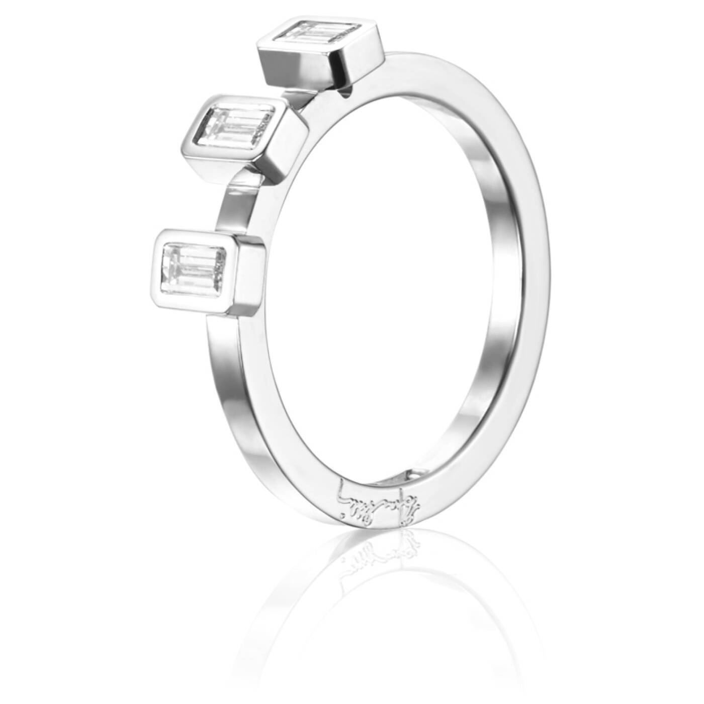 Baguette Wedding 0.30 ct diamant Ring Weißgold
