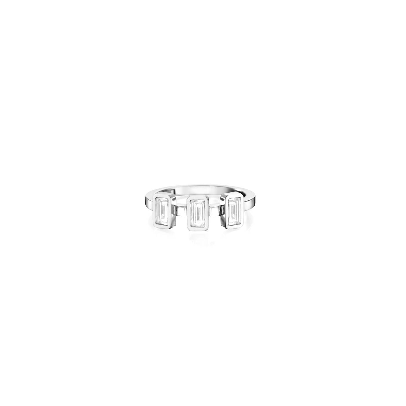 Baguette Wedding 0.60 ct diamant Ring Weißgold