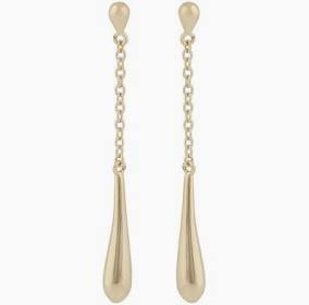 Lara drop chain Earring Gold