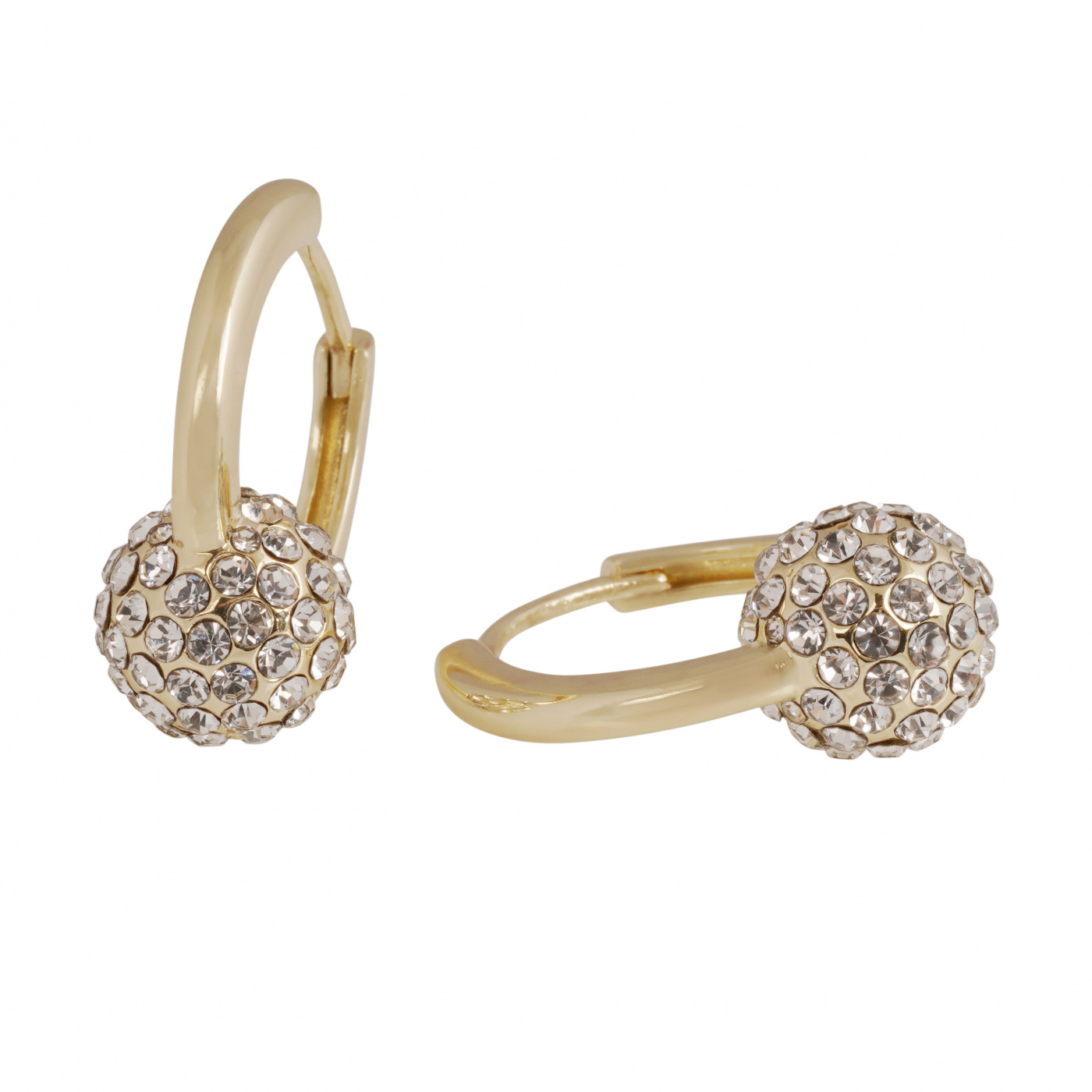 Bennet ring crystal ball Earrings Gold