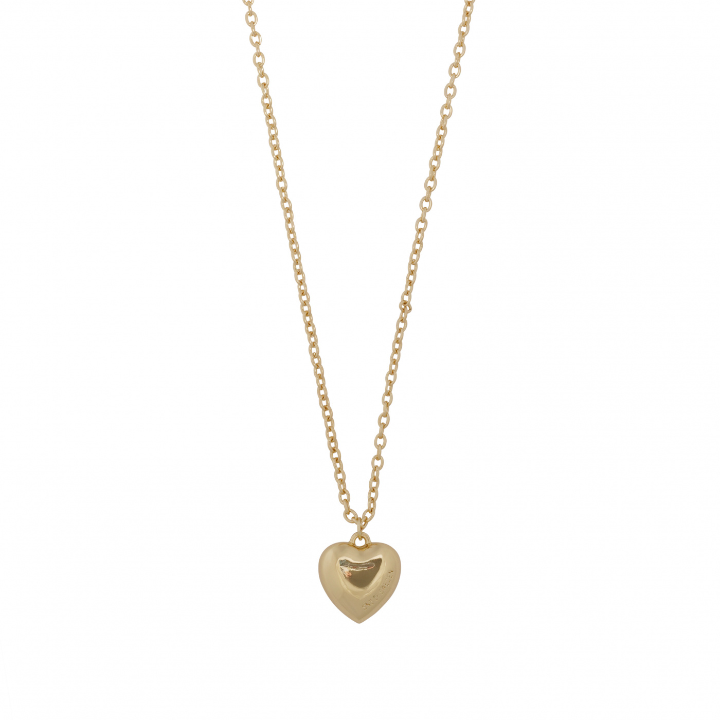 Cute big heart Necklace Gold