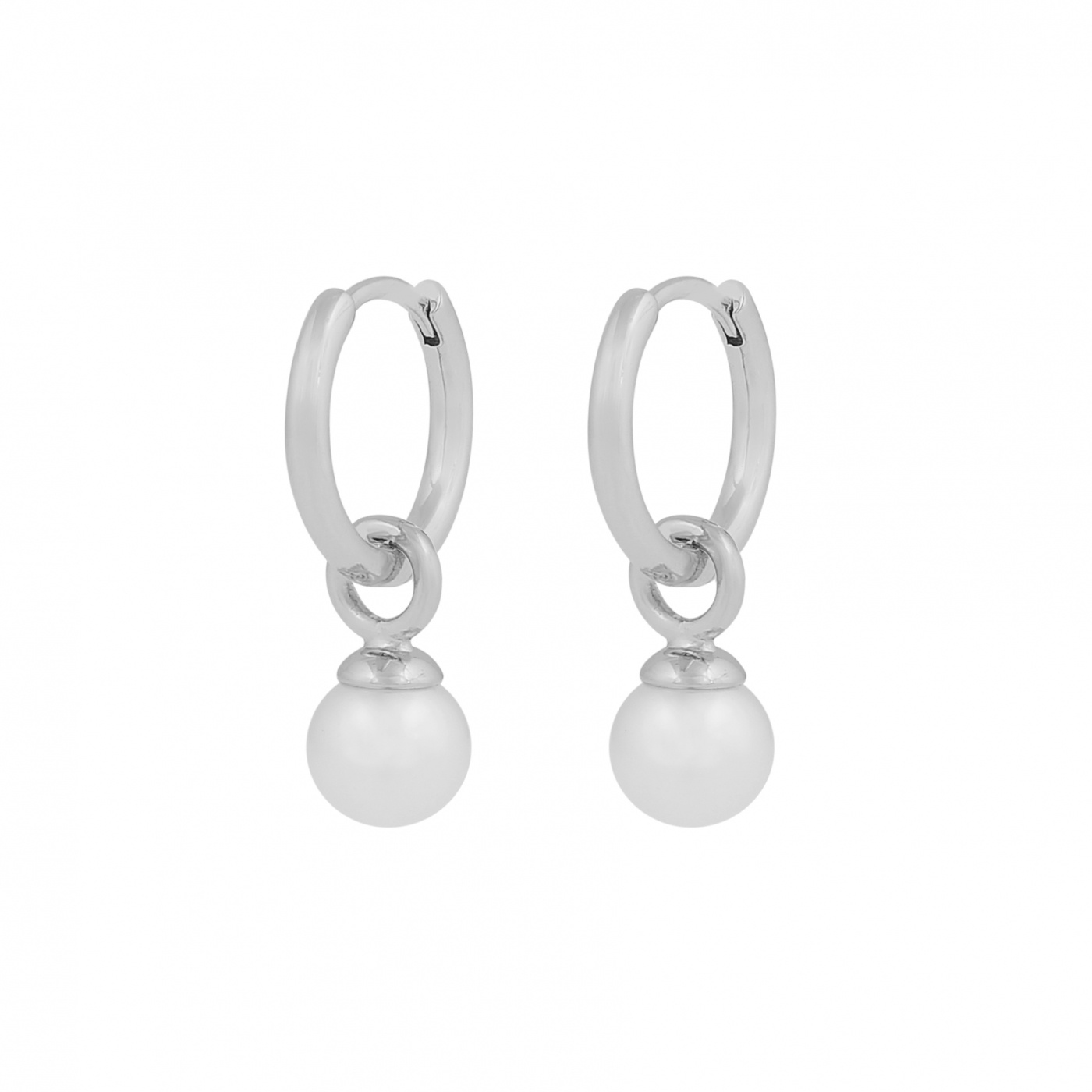 Karan small pendant ring Earrings Silver
