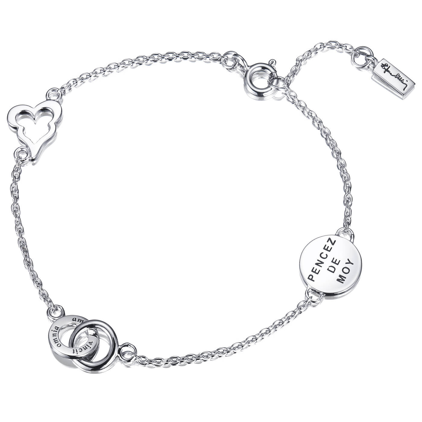 Mini Love Armbänder Silber 17-19 cm