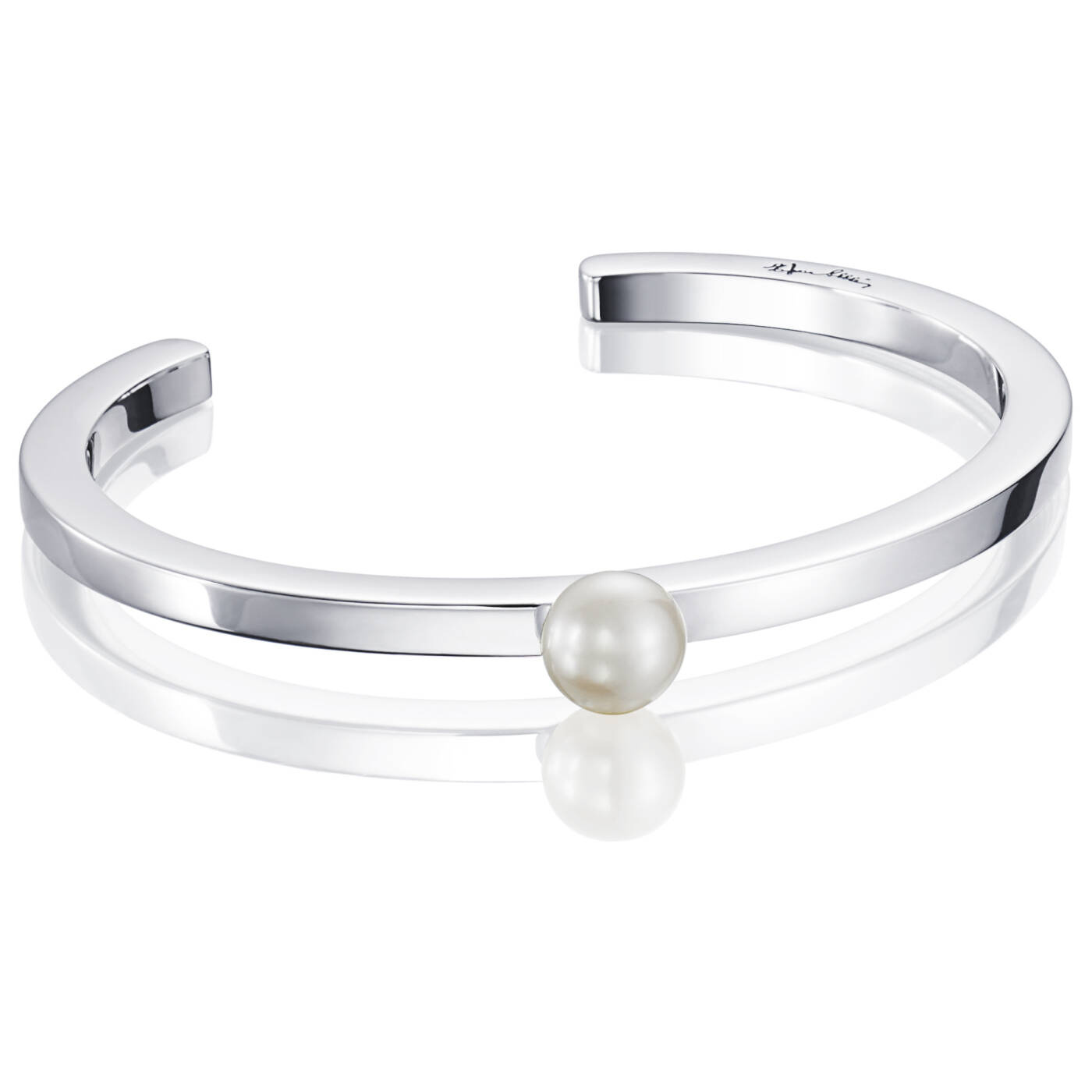 60's Pearl Cuff Armbänder Silber