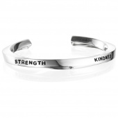 Strength & Kindness Cuff Armbänder Silber