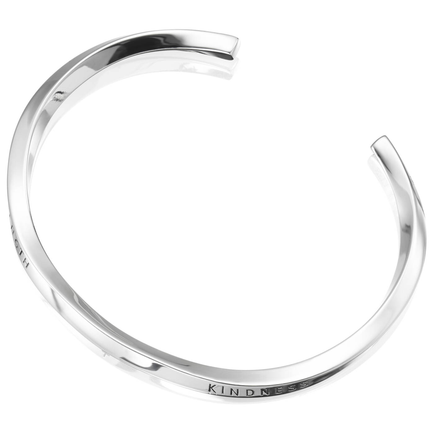 Strength & Kindness Slim Cuff Armbänder Silber