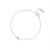 Micro Blink - Green Emerald Armbänder Silber 16-19 cm