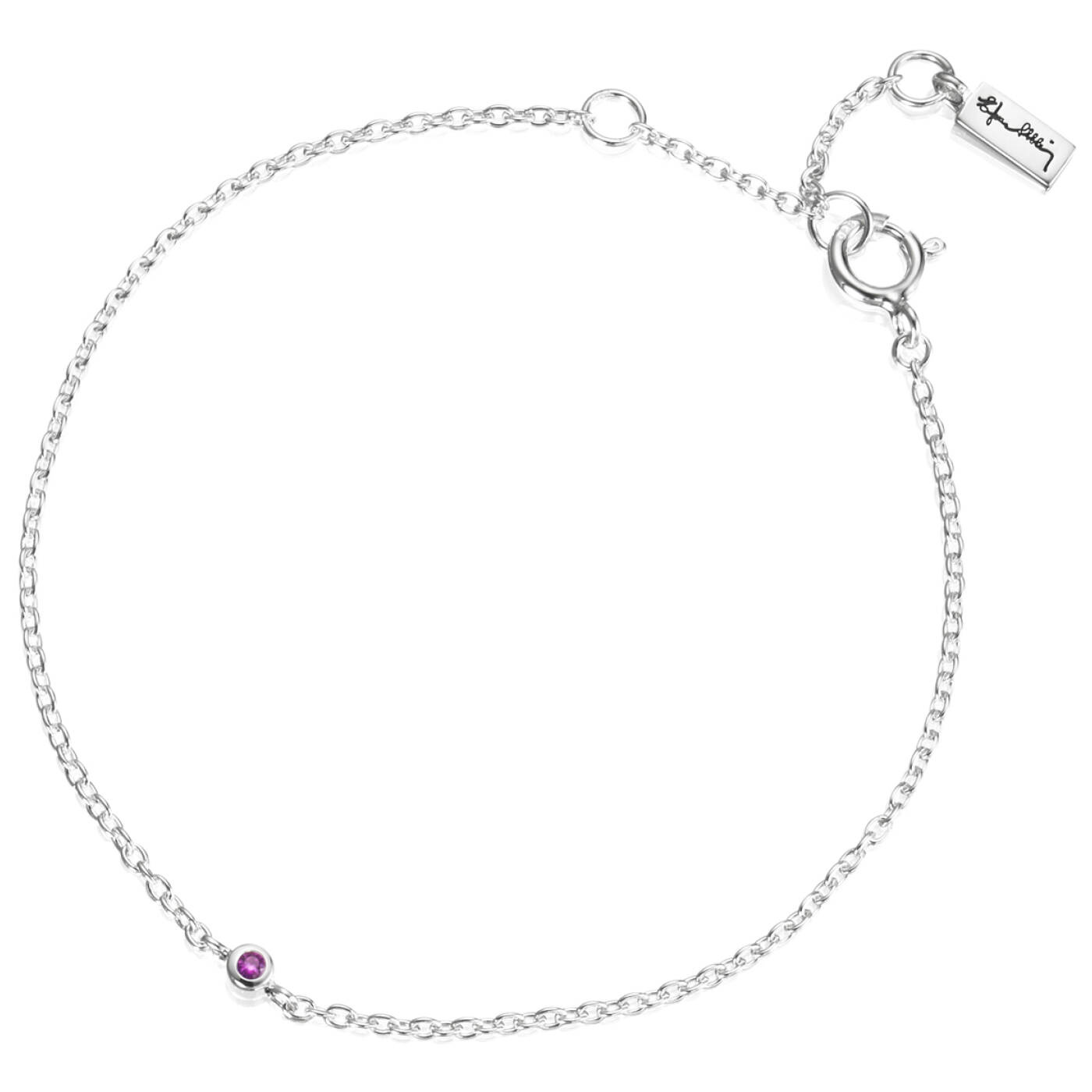 Micro Blink - Pink Sapphire Armbänder Silber 16-19 cm
