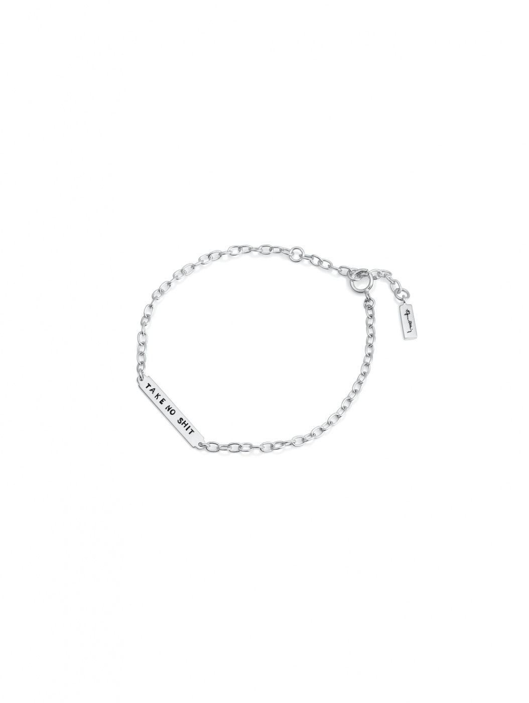 Power Plates Armbänder - Fuck Off Silber 16-19 cm