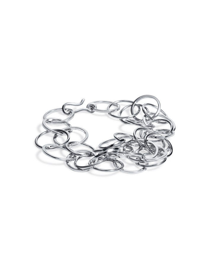 Messy rings Bracelet Silver