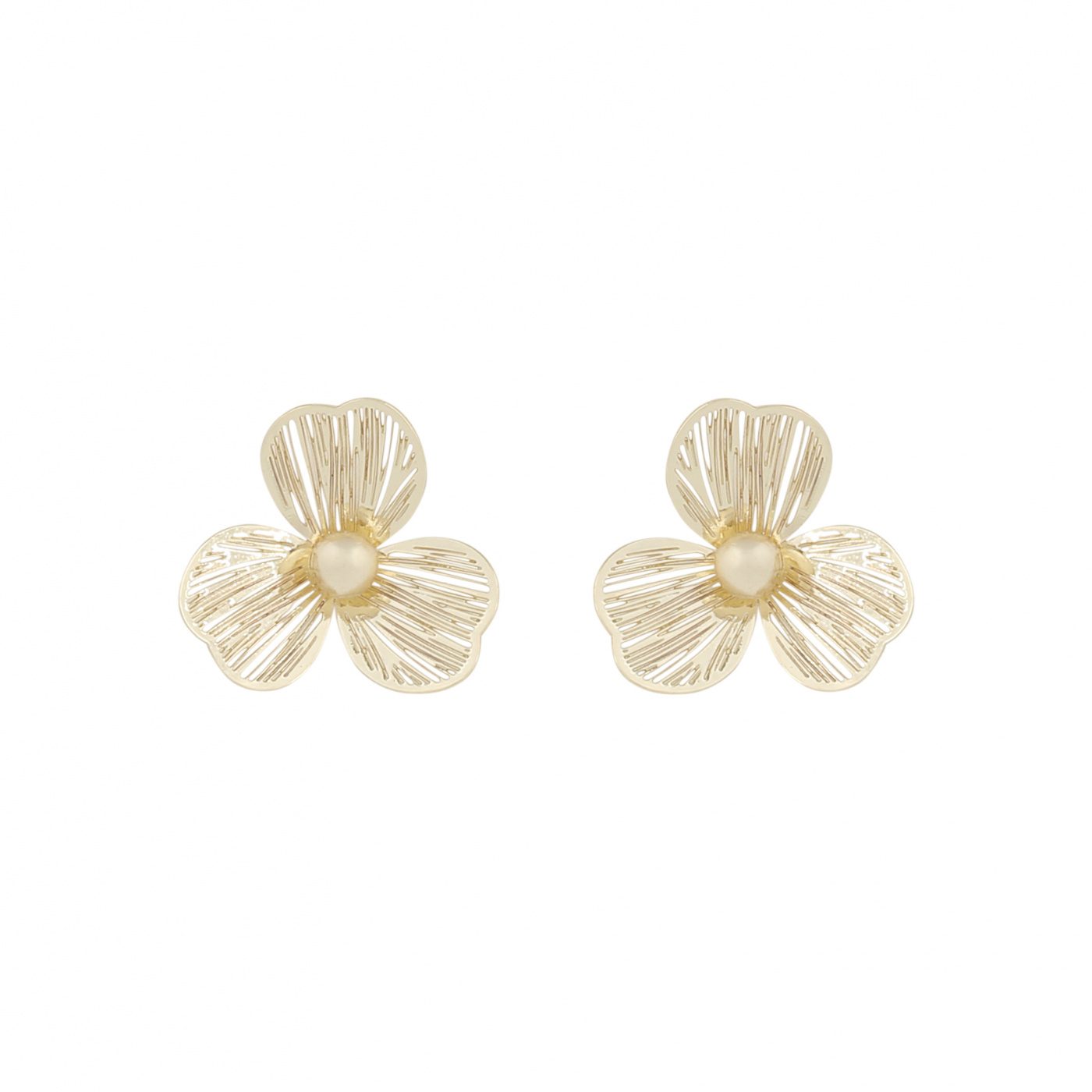 Flora petal Earrings Gold