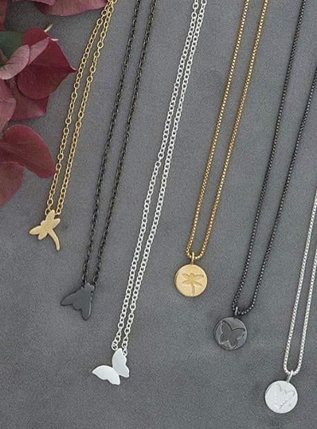 Butterfly Halsketten Silber 40-45 cm