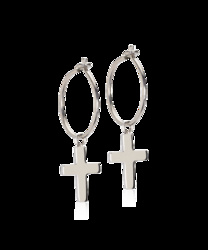 NT Ear Ring 14 mm, Pendant Cross 11 mm