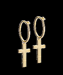 GT Ear Ring 14 mm, Pendant Cross 11 mm