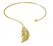 Feather bangle Halsketten flex Gold S/M