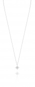 One star Halsketten Silber 41-45 cm