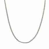 Roof big plain Halsketten Silber 40-45 cm