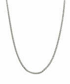 Roof big plain Halsketten Silber 40-45 cm
