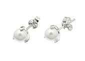 Pearl small stud Ohrring Silber
