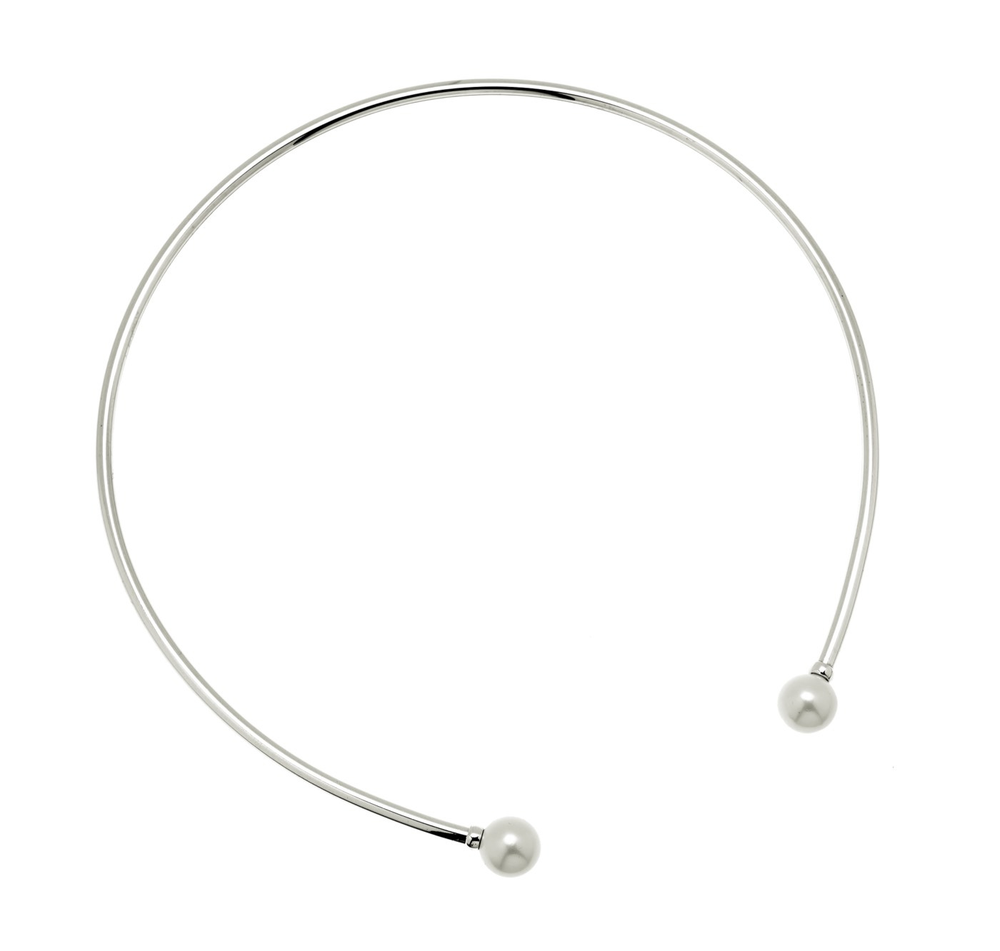 Pearl bangle Halsketten flex Silber