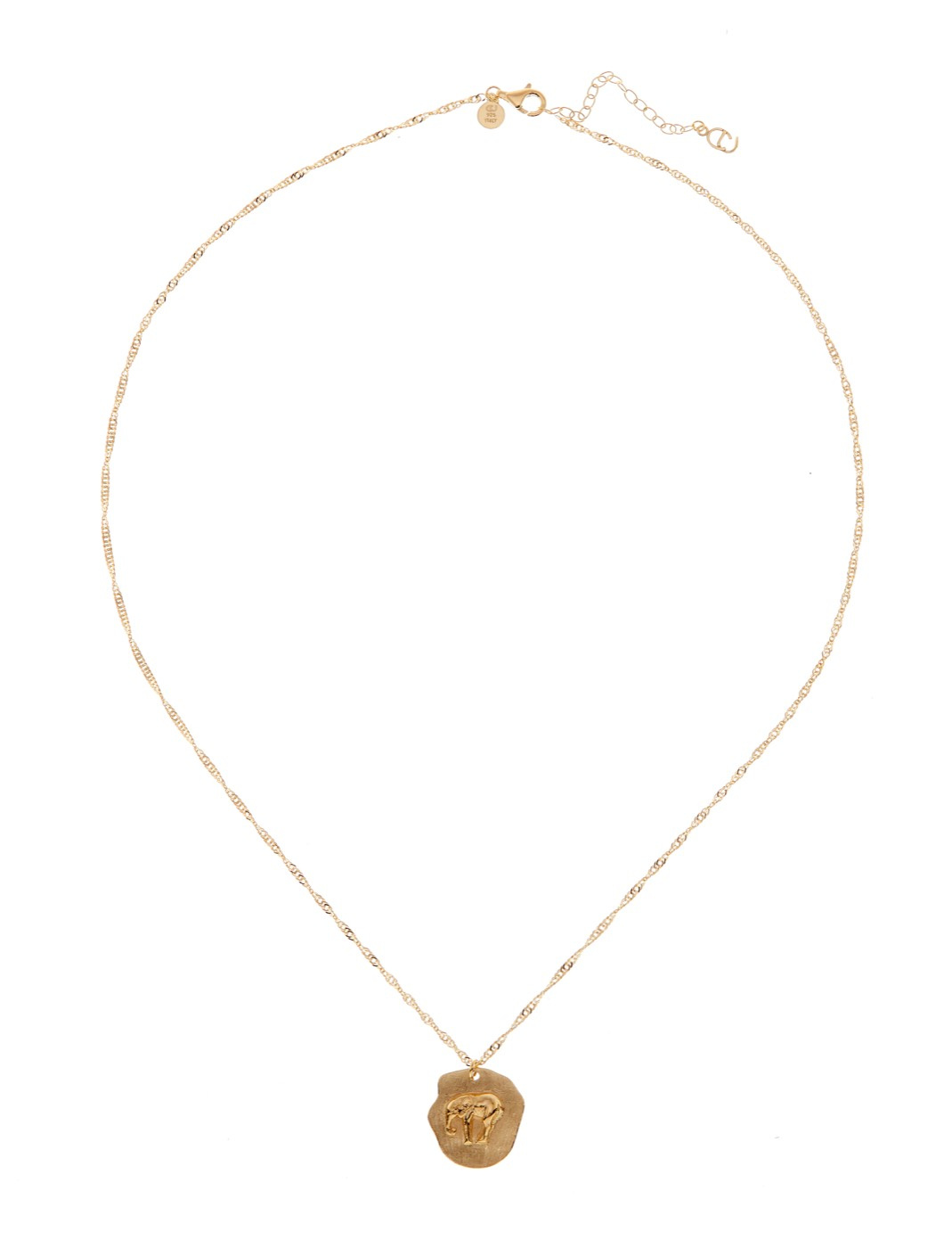 Two elephant Halsketten - Gold