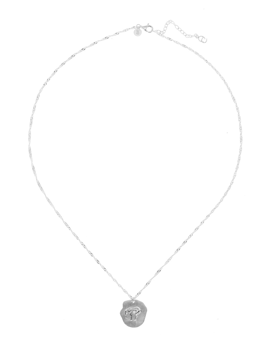 Two Elephant Halsketten - Silber