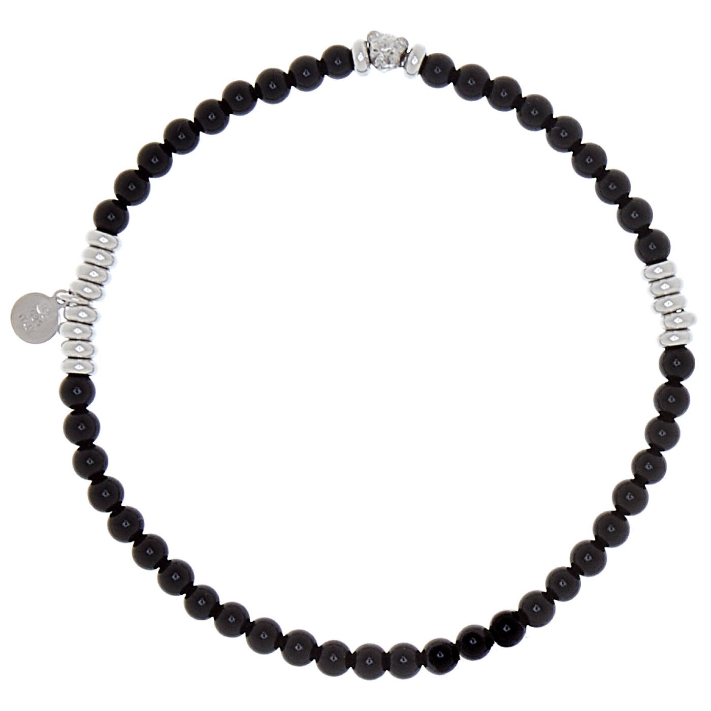 Bear elastic brace Armbänder black Silber