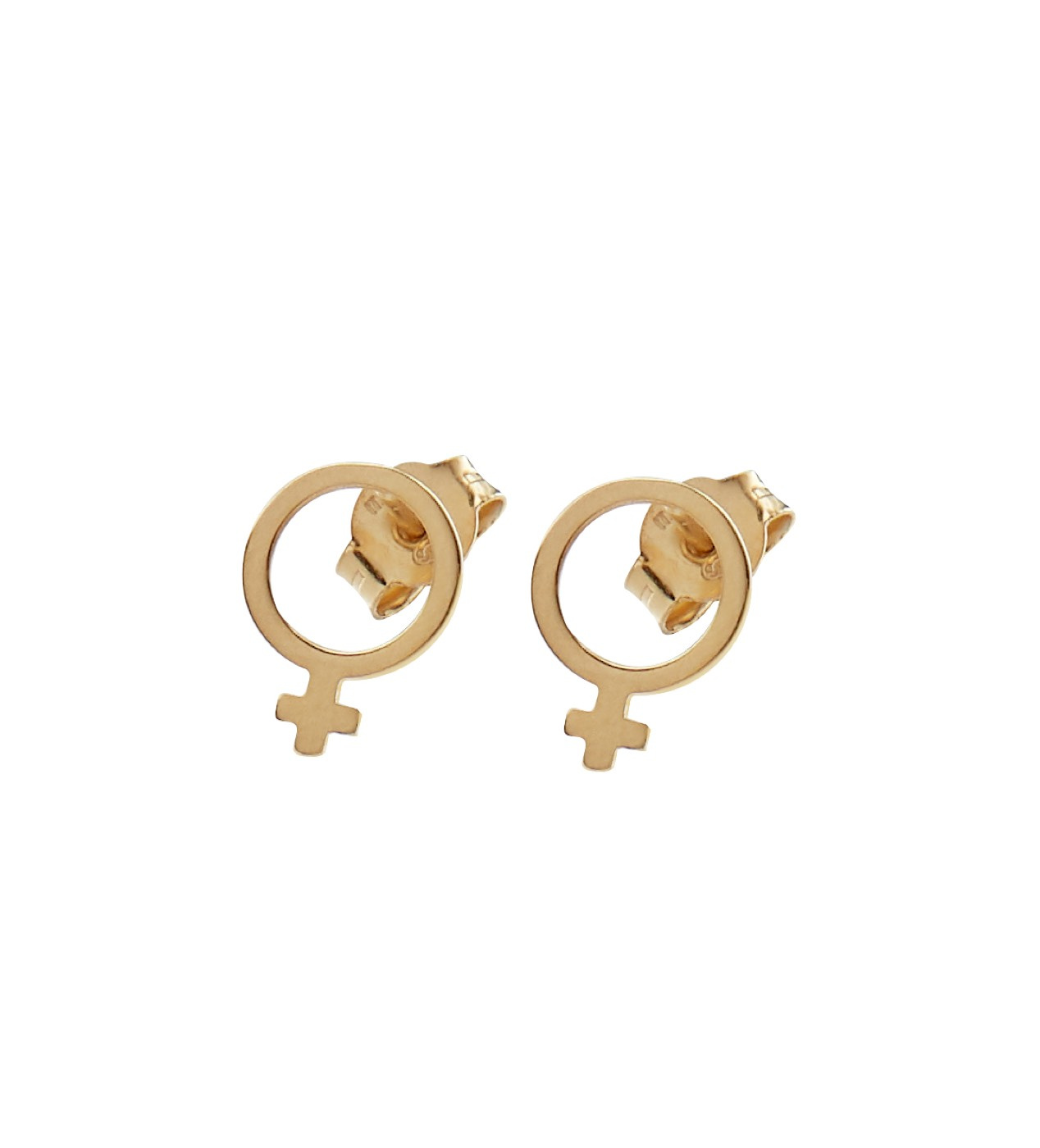 Letters Venus small Ohrring Gold