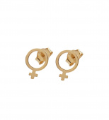 Letters Venus small Ohrring Gold