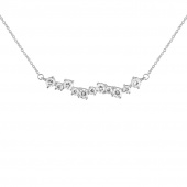 Gatsby stone Halsketten Silber 40-45 cm