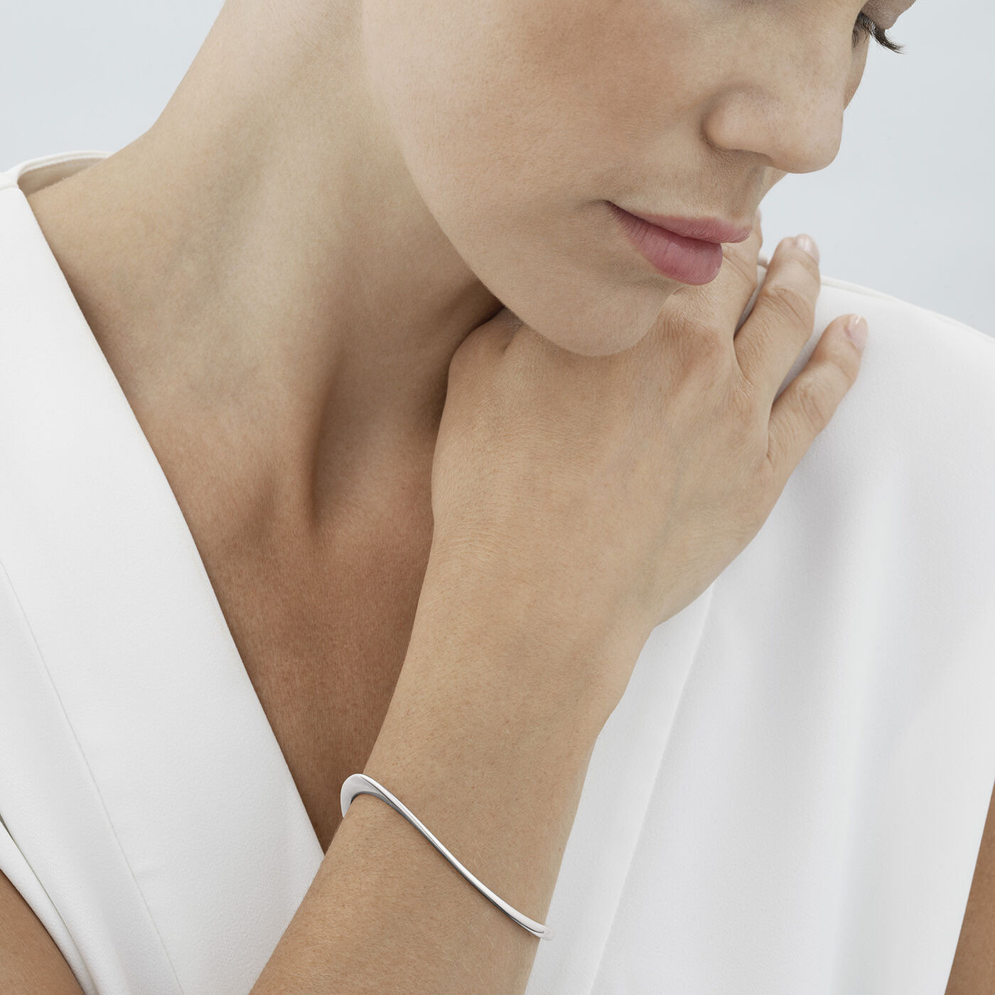 OFFSPRING SLIM OPEN BANGLE Armbänder Silber