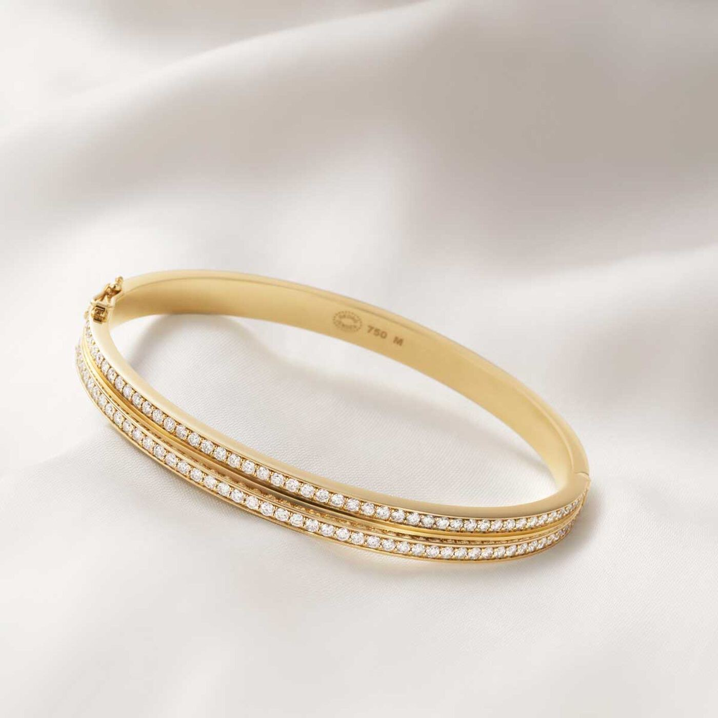 HALO BANGLE Armbänder Diamant PAVE 1.83 ct Gold