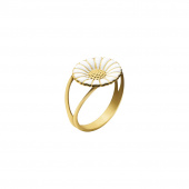 DAISY Ring WHITE ENAMEL 11 mm (Gold)