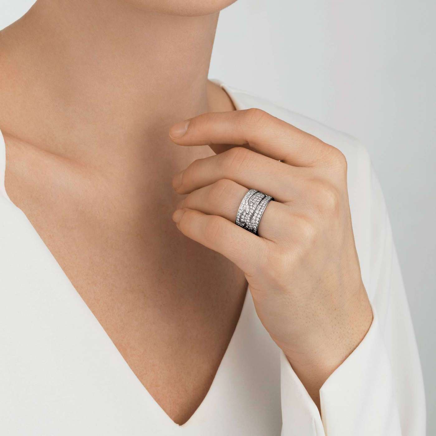 FUSION CENTRE Ring Diamant PAVÉ 0.63 ct Weißgold