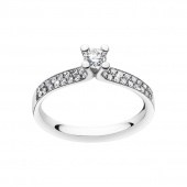 MAGIC SOLITAIRE Ring Diamant PAVÉ 0.33 ct Platinum