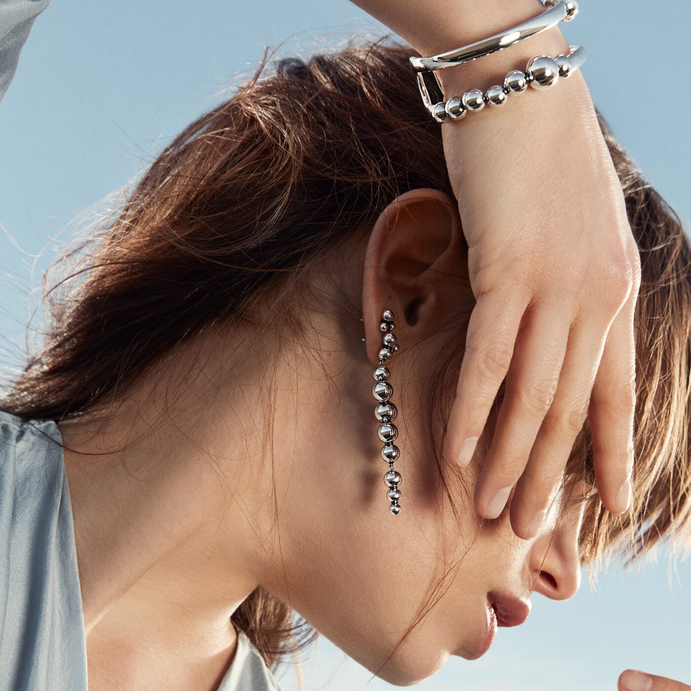 MOONLIGHT GRAPES BANGLE Armbänder Silber