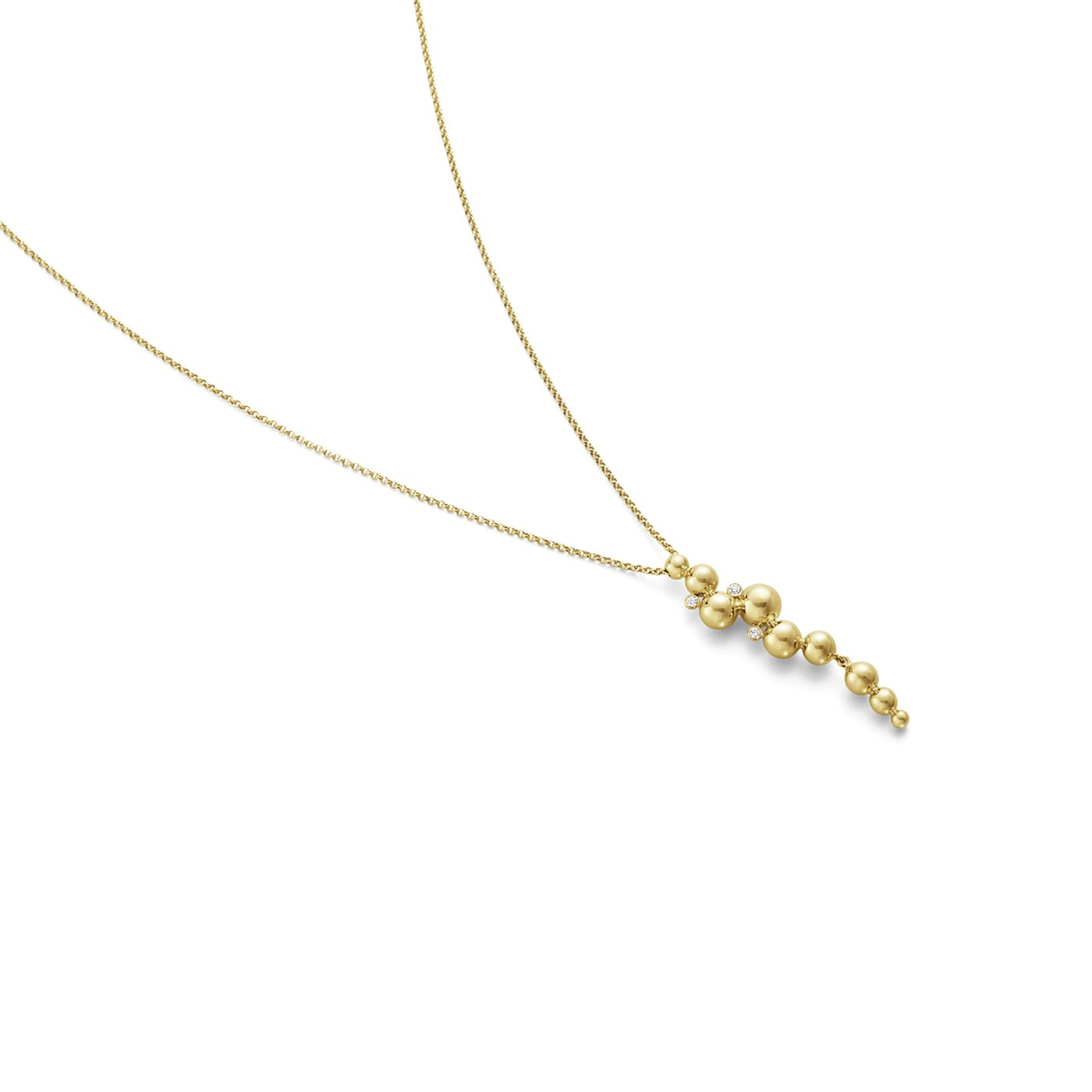 MOONLIGHT GRAPES LONG Hängeschmuck Gold Diamant 0.05 ct