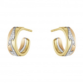 FUSION SMALL Ohrring Gold Weißgold RoséGold PAVÉ 0.08 CT