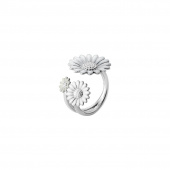 DAISY FLOWER RING Silber WHITE ENAMEL DAISY FLOWER RING Silber WHITE ENAMEL