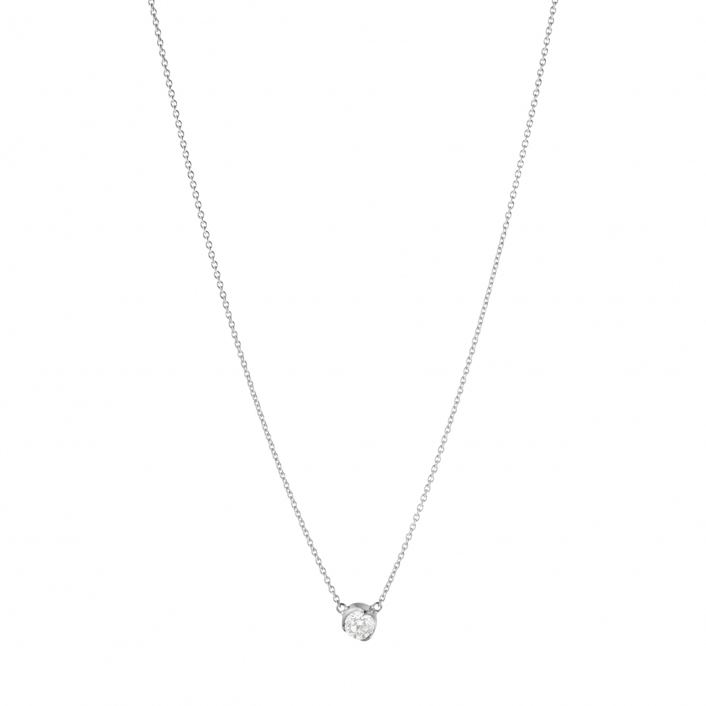 GJ SIGNATURE SOLITAIRE PENDANT White Gold DIAMOND 0.20 CT