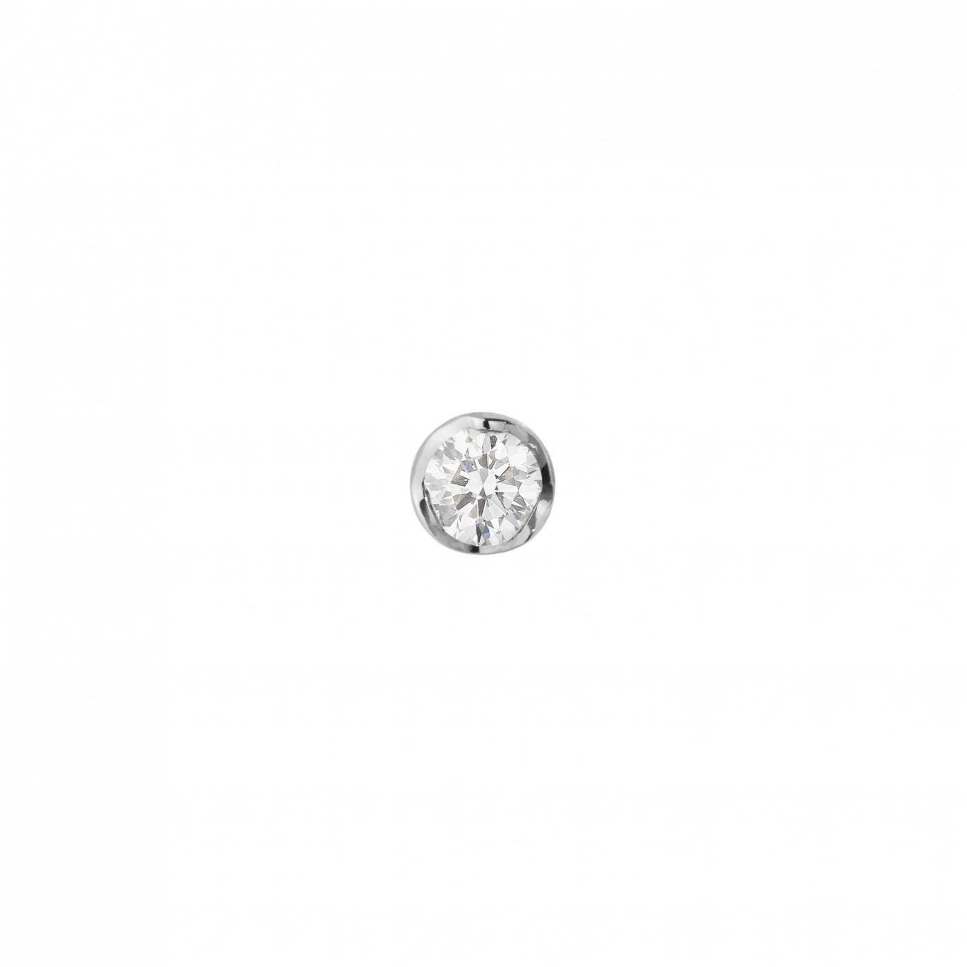 GJ SIGNATURE SOLITAIRE EARSTUD White Gold DIAMOND 0.05 CT