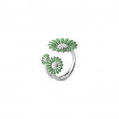 DAISY FLOWER RING Silber VIVID GREEN ENAMEL DAISY FLOWER RING Silber VIVID GREEN ENAMEL