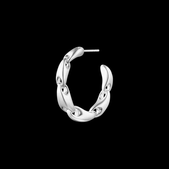 REFLECT L CHAIN HOOP Large Silber , Single