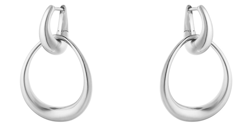 Offspring Earrings, medium Silver