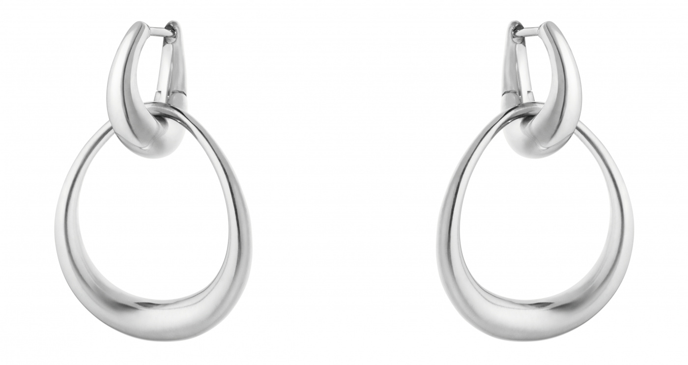 Offspring Earrings medium 0,08ct Silver