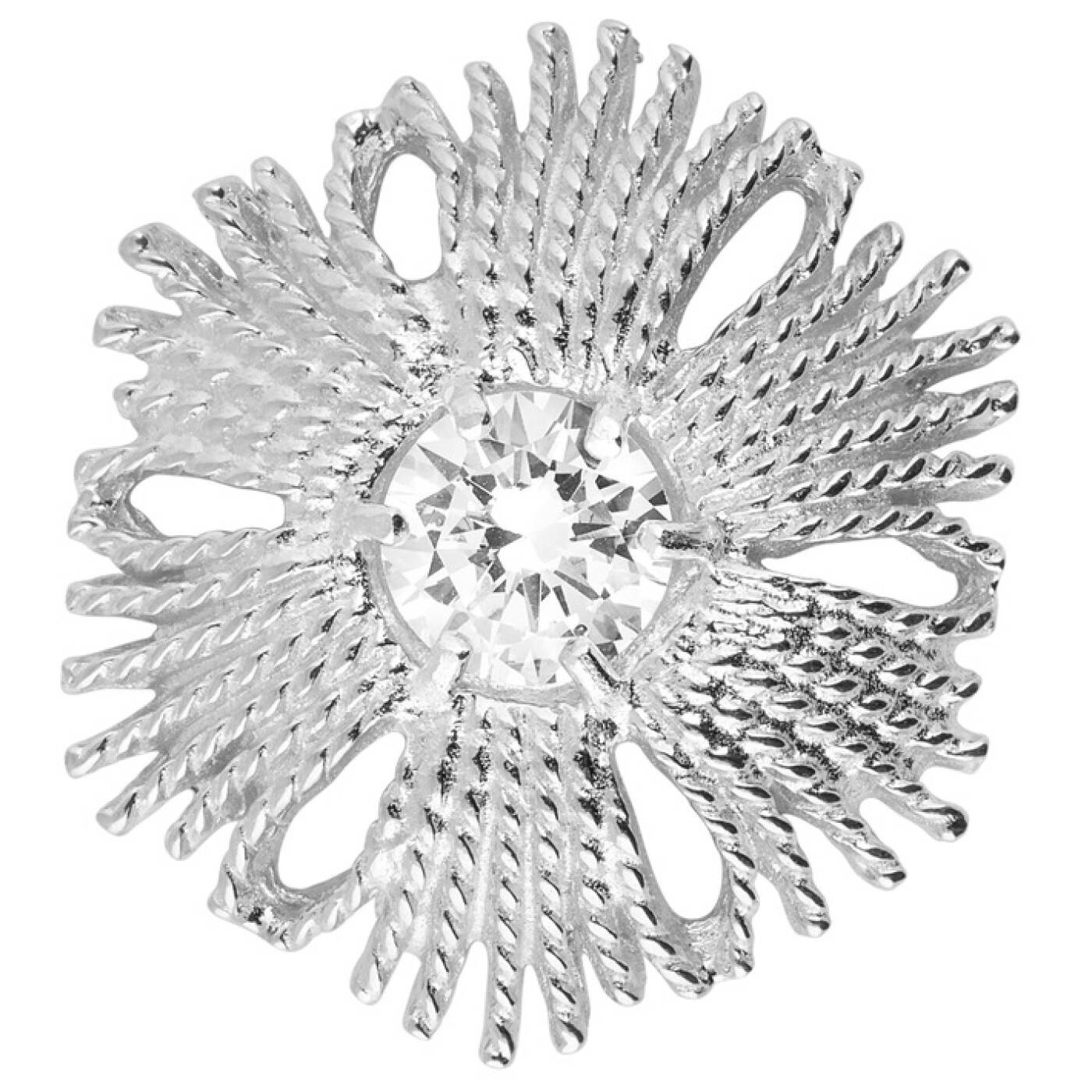 Gatsby big stone ring Silber